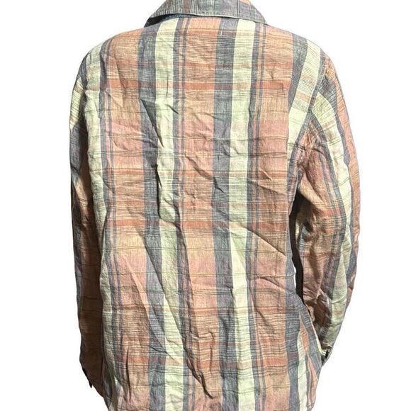 Pulp Linen long sleeve button-up multiple color pocket shirt L - Picture 5 of 6
